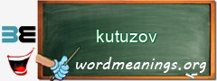 WordMeaning blackboard for kutuzov